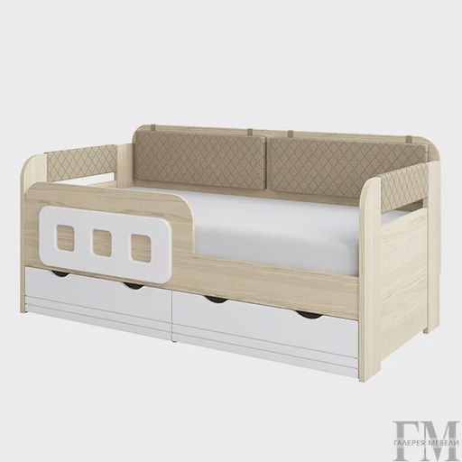 Детская кровать «Стиль 800.4», Кофе (800x1600)